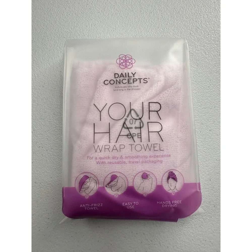 Daily Concepts Vegan Daily‎ Konjac Sponge Your Hair Wrap Towel Gift Set Spa